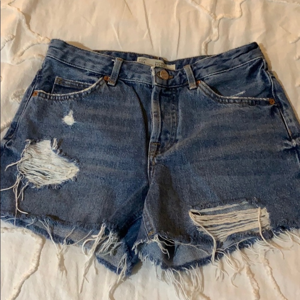 TopShop High Waisted Denim Shorts